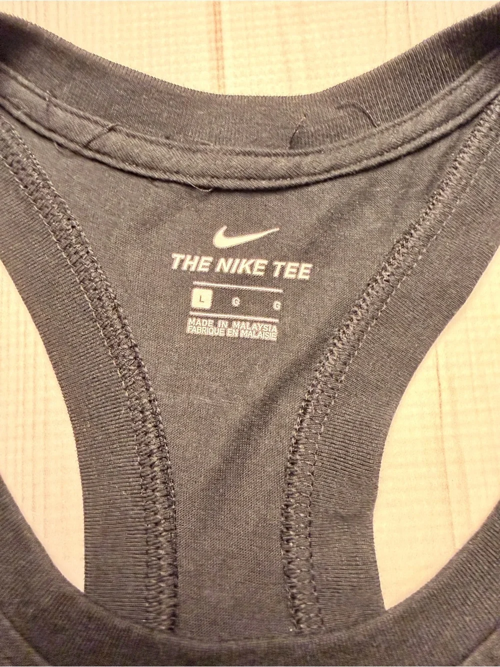 Nike Black Racerback Tank with White Logo